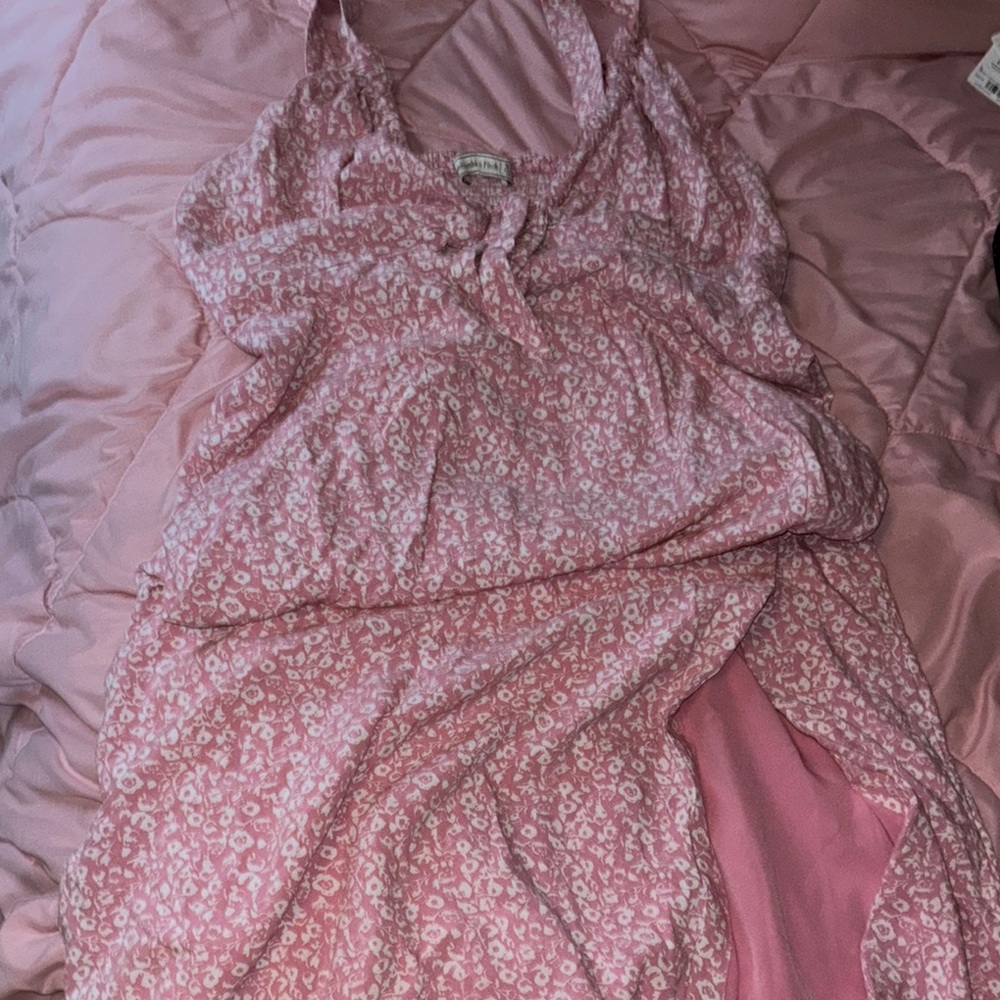 Abercrombie & Fitch Pink Chemise with Lace Trim